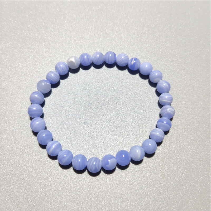 Wholesale Blue Agate Chalcedony Crystal Bracelet